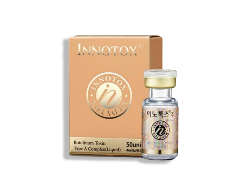 Innotox 50 liquid botulinum toxin type A for wrinkle reduction and facial rejuvenation.