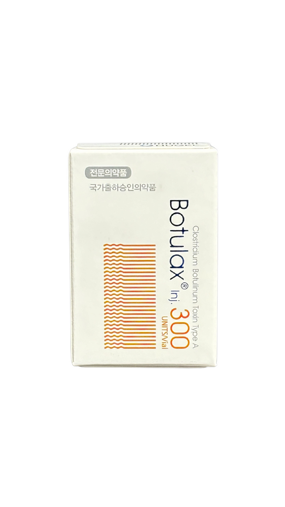 BOTULAX 300 Units botulinum toxin type A for wrinkle reduction and muscle relaxation, effective for forehead wrinkles, crow's feet, and lip contouring.