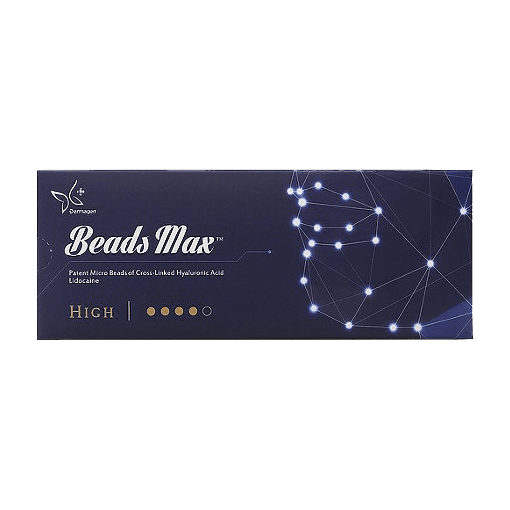 Beads Max High hyaluronic acid filler, ideal for advanced facial volumizing and contouring.