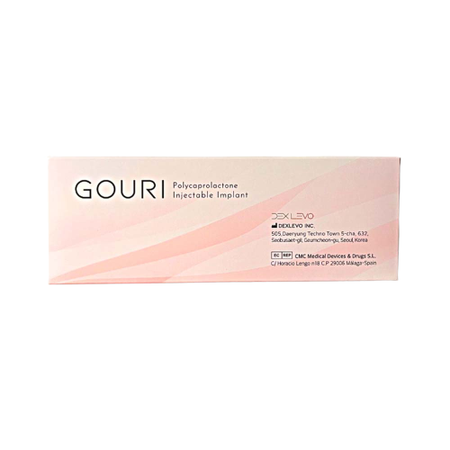 GOURI Polycaprolactone (PCL) collagen-stimulating skin rejuvenation treatment for firmness and hydration.