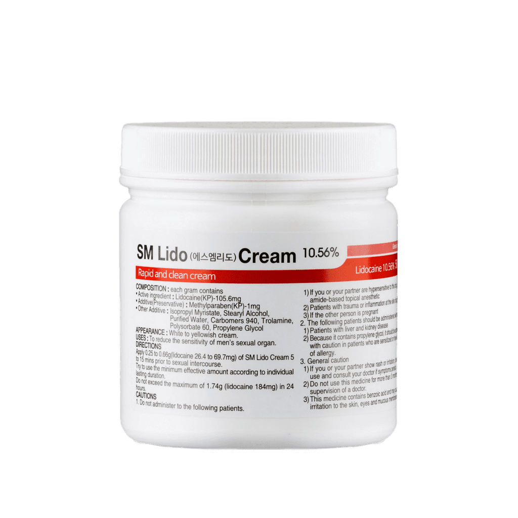 SM CREAM 500G professional-grade lidocaine-based numbing cream for pain relief in cosmetic and dermatological procedures.